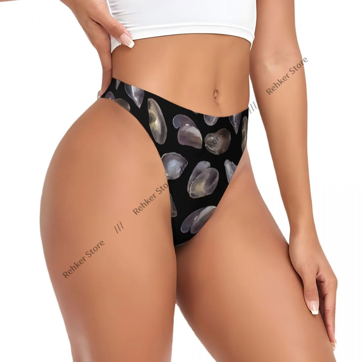 Sexy Women Underwear Oyster Shells Thong Panties G-string