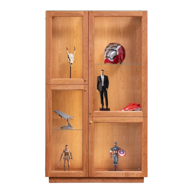 

American bookcase Solid wood bookcase European integrated whole wall floor small bookshelf Home living room Storage storage