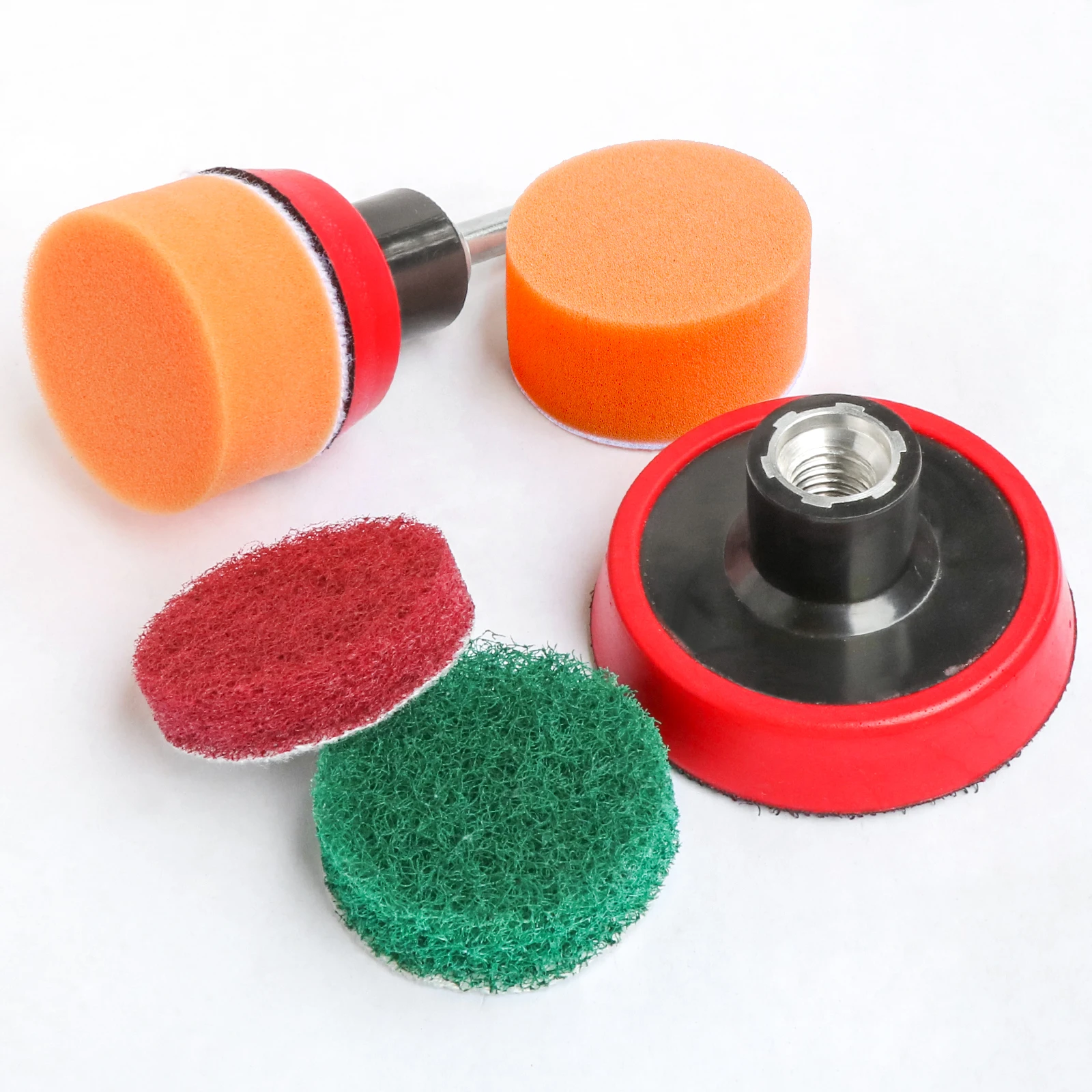 1"/2"/3" Car Polishing Pads Sponge Wool Polishing Waxing Buffing Pads Kit Scouring Pad Set for Car Polishing Cleaning For Drill