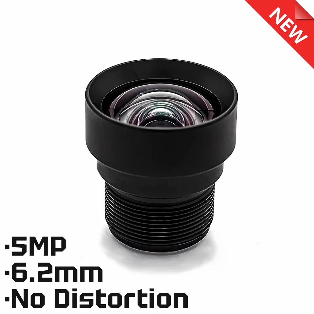 

Camera Lens CCTV HD 5MP 6.2mm No Distortion Lens Aperture F2.8 Format 1/1.8" With 650nm Filter For Surveillance Security Cameras