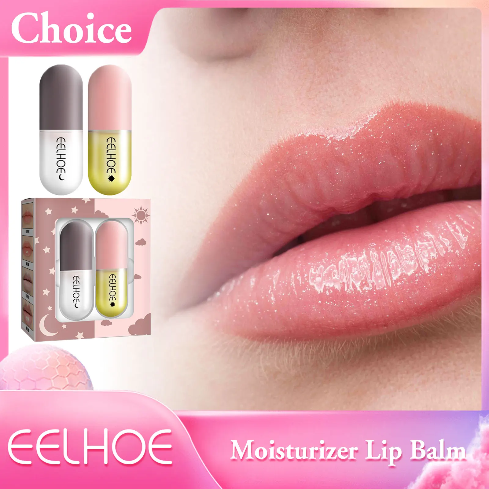 EELHOE Lip Balm Moisturizing Anti Cracking Lip Hydrating Long Lasting Anti-drying Repair Lip Lines Increase Elasticity Lipstick