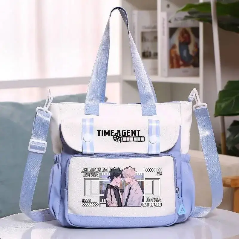 

Anime Game Chibi Black Red Blue White Link Click Student Messenger Crossbody Shoulder Bags School Girls Large Capacity
