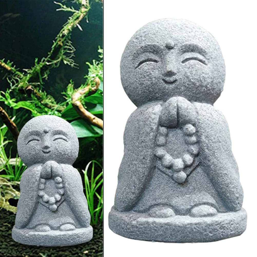 Buddha Statue Decor Fish Tank Decor Office Shop Bookshelf Long-lasting Resin Quality Craftsmanship Stable Material