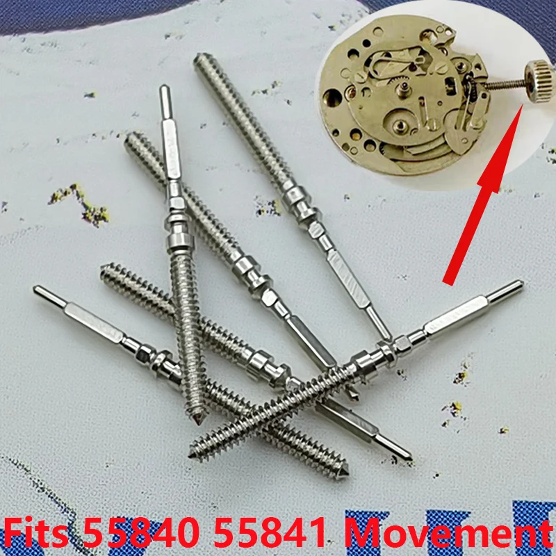 

2/4PCS 55840 Watch Crown Stem Fits 55840 55841 Movement Watch Repair Watch Crown Stem 55840 55841 Watch Crown Stem Parts