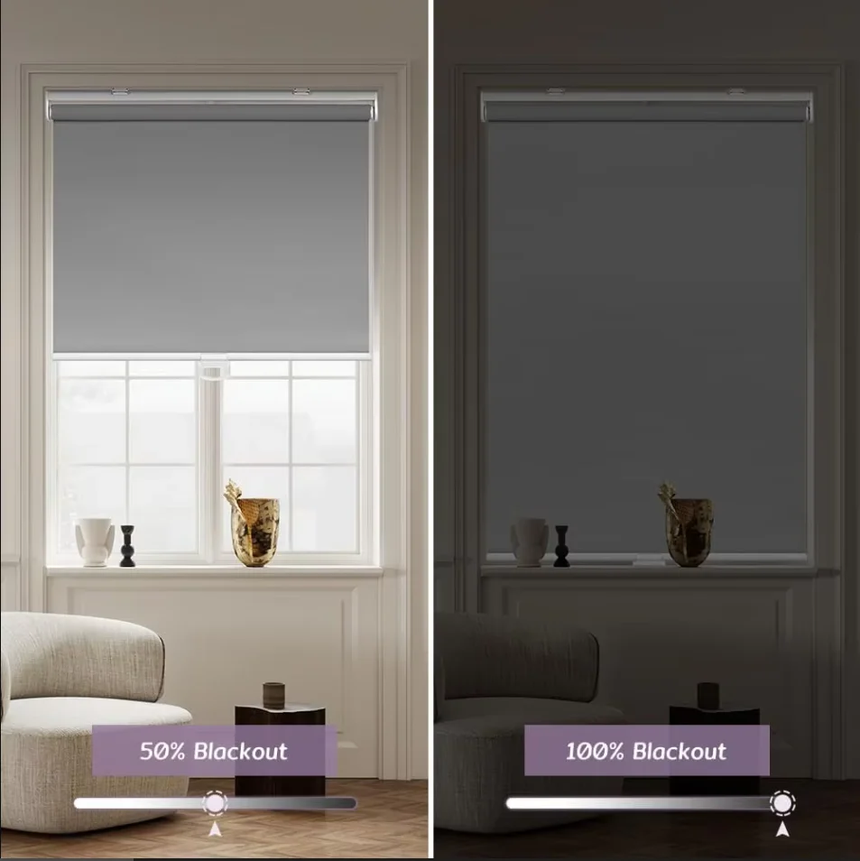 Modern Design Free Stop Cordless Design Spring Control UV Protection 100% Full Blackout Roller Blinds For Windows view 4