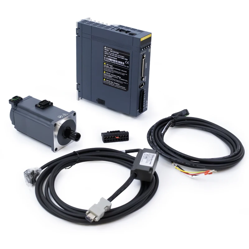 

220V Single-Phase 17-Bit Absolute Encoder IP67 AC Servo Motor Kit 400W 3000RPM Brake Servo Motor Pulse Servo Drive Waterproof