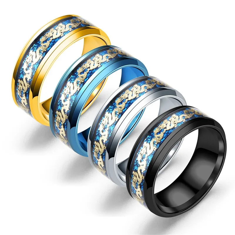 Four color Oriental Dragon Ring, trendy new style, fashionable accessories for men and women ring