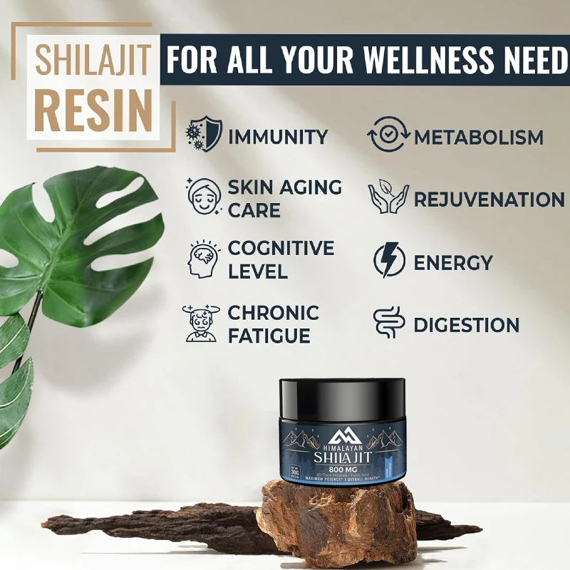 800mg Himalayan Shilajit resin supplement, pure high energy, strength and immunity, male and female, 30g