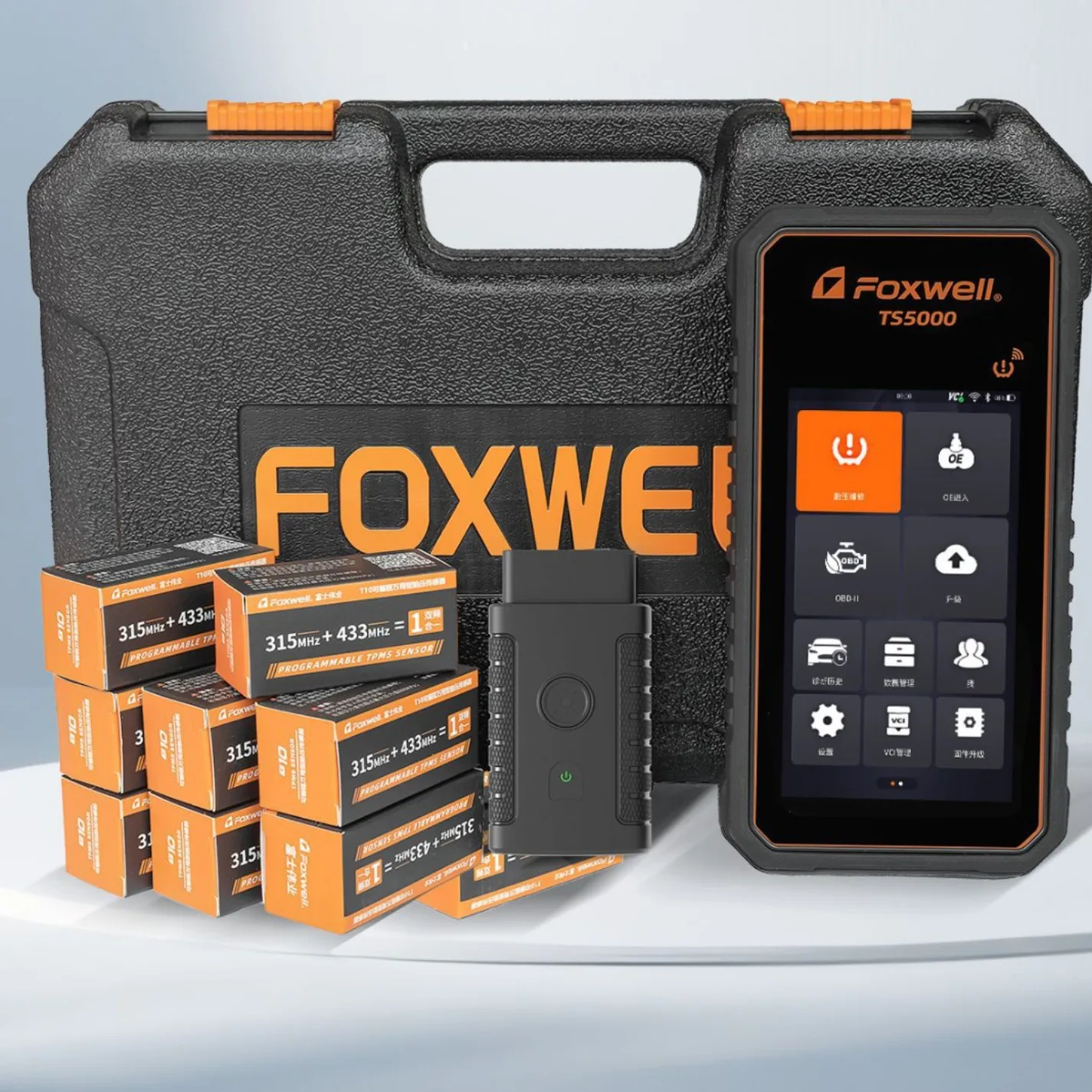 

8 шт. датчики T20 и Foxwell TS5000, новое поколение, профессиональное устройство для ремонта давления в шинах TPMS, портативное Bluetooth-устройство