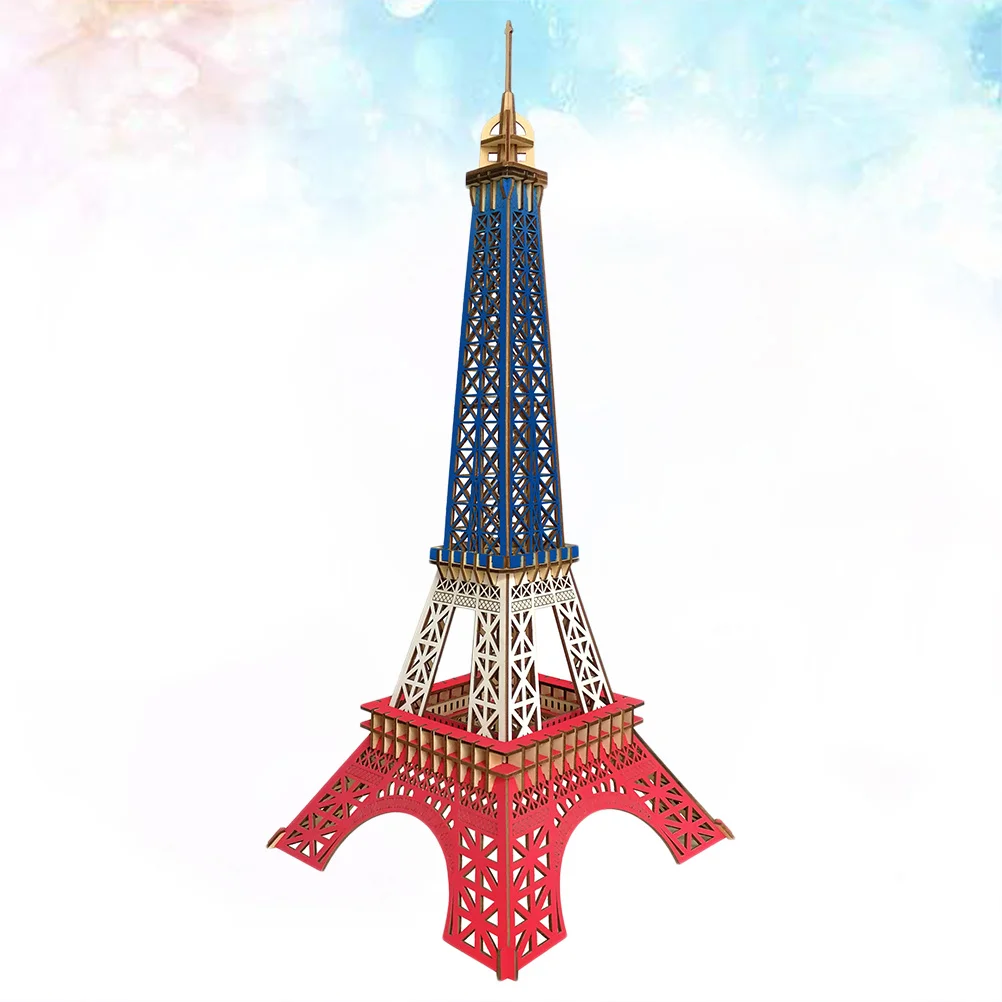 

Wooden Puzzle 3D Eiffel Tower Colorful Educational For Kids Diy Building Brain Teaser Skill Development Children Gift