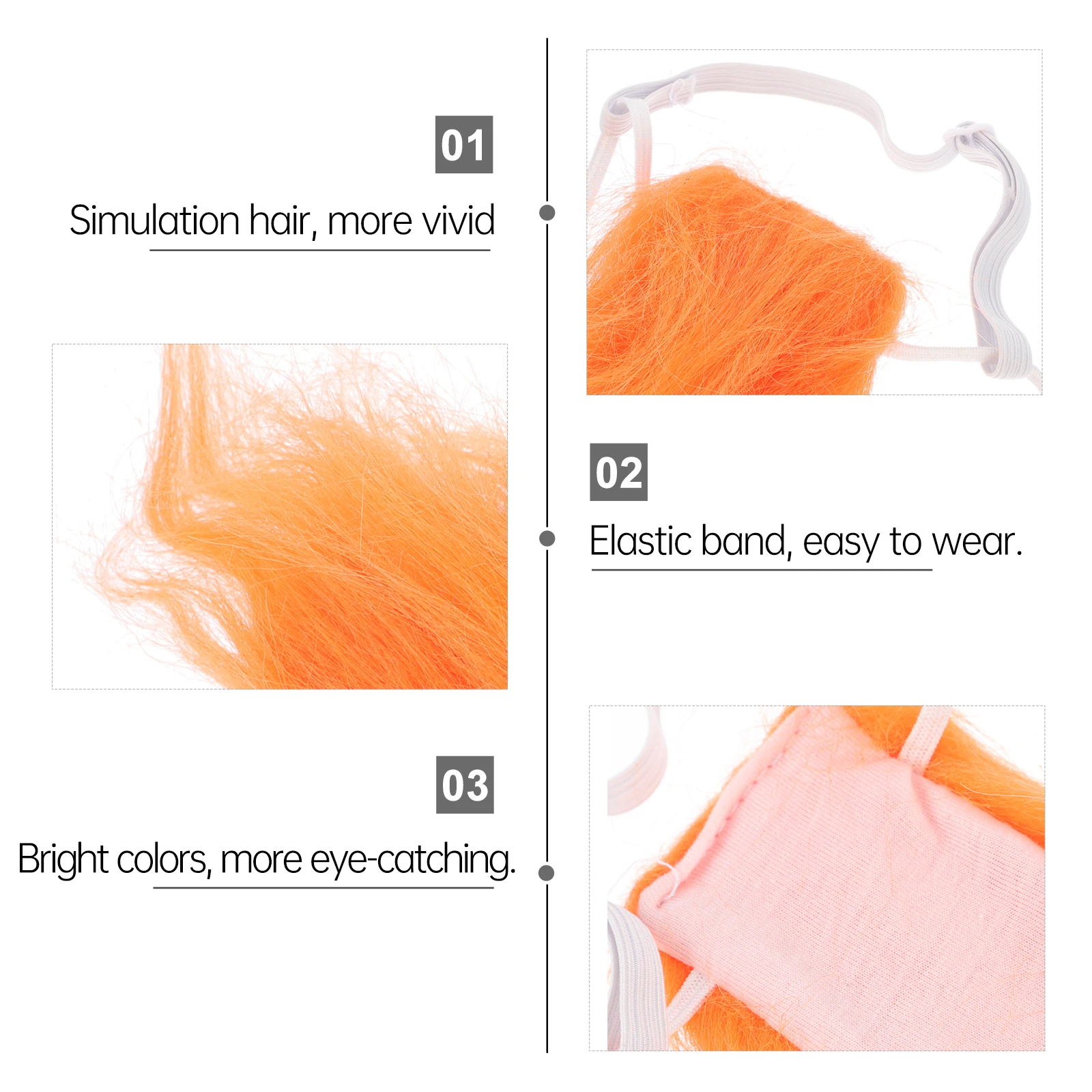 

Pet with Elastic Strap Shaggy Fabric Accessory Pets Accessories Hair