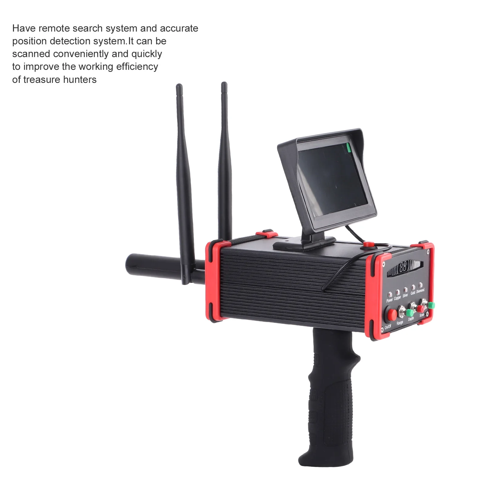 Metal Detector Scanner per metalli sotterraneo Schermo ad alta definizione Cercatore di tesori per scanner di metalli in rame oro argento