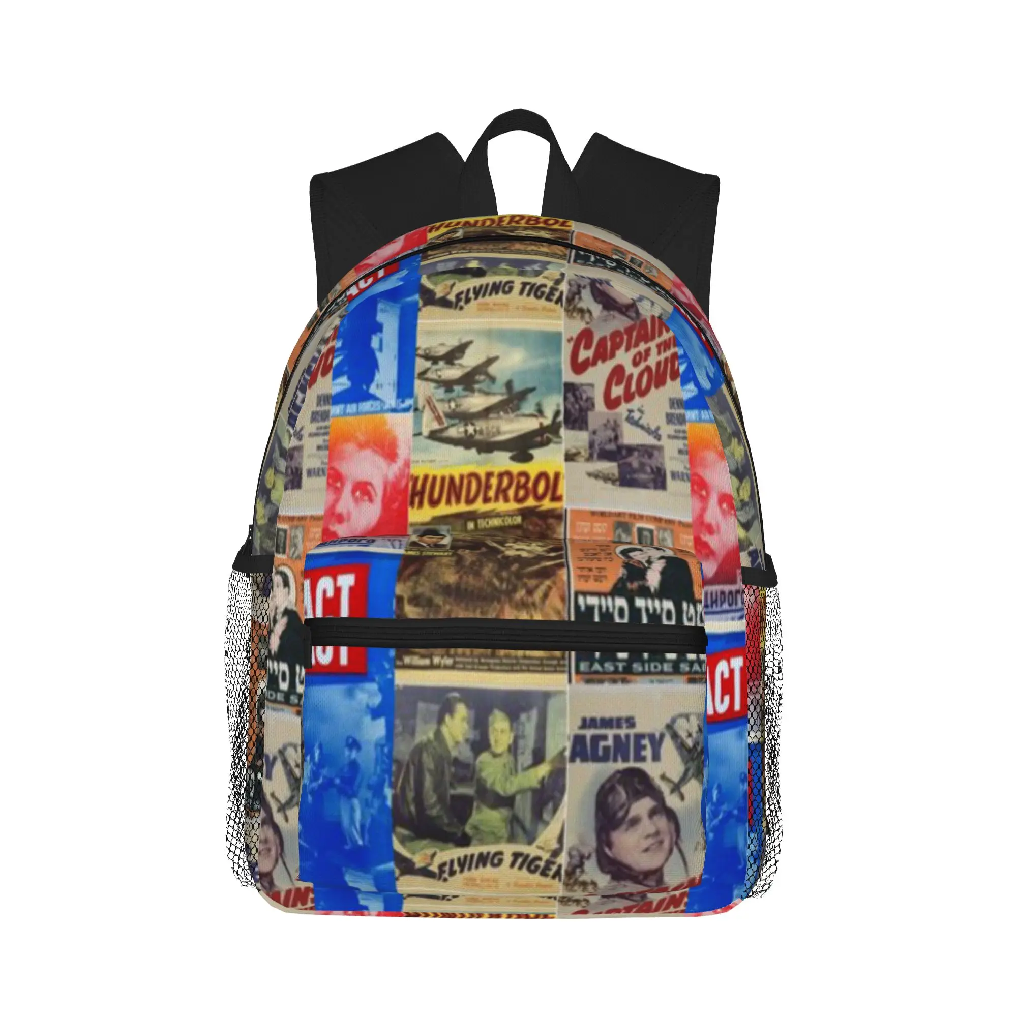 Vintage Movies Picture Montage  3  Casual Backpack for Students and Adults Female bags