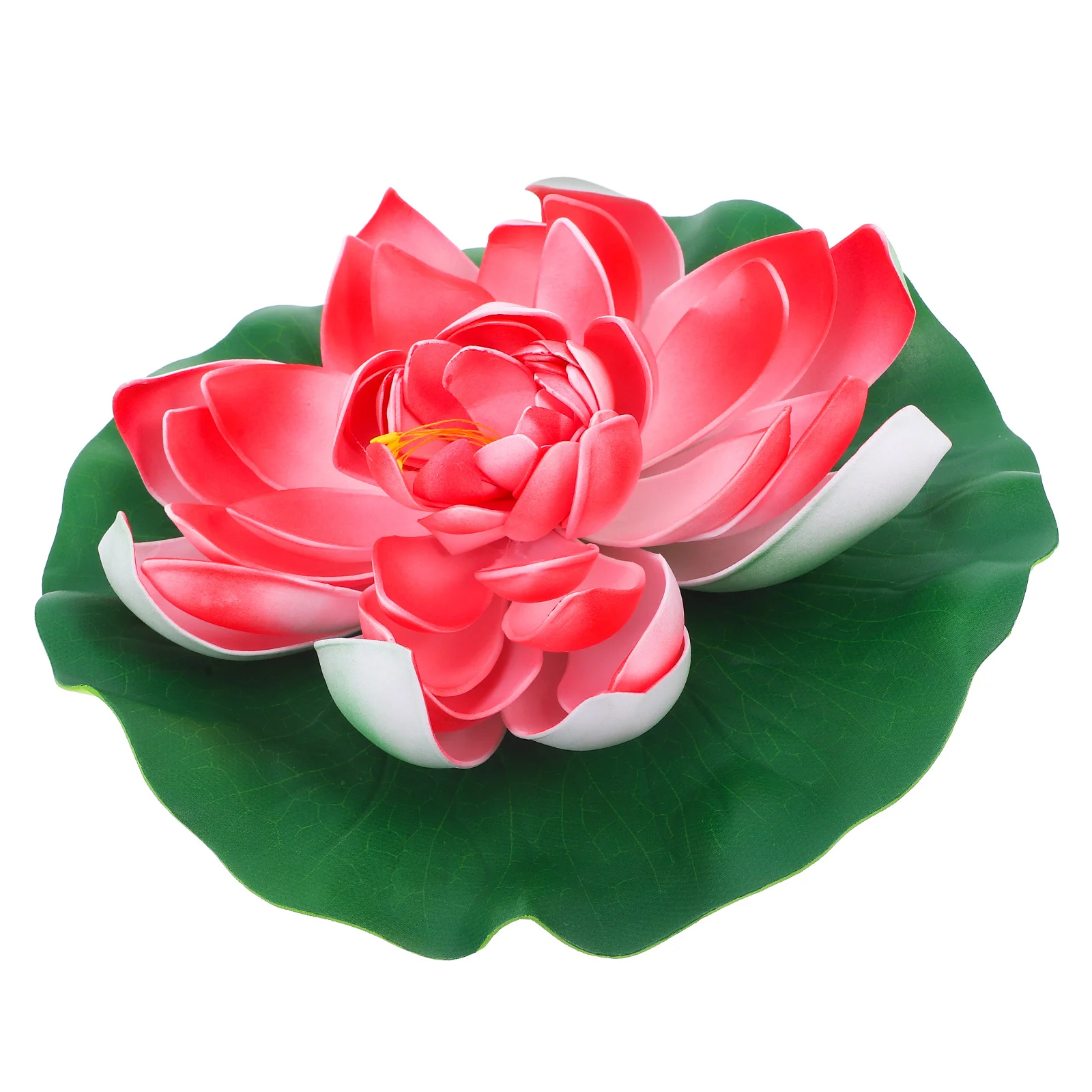 1 Stücke 28 cm Künstliche Lotusblume Simulation Teich Dekor Rot Eva Material Keine Bewässerung Erforderlich Hausgarten Terrasse