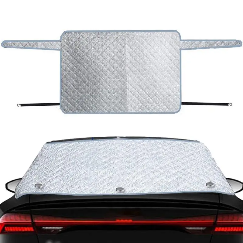 Car Rear Windshield Snow Cover Automotive Windshield Covers Car Windshield Snow Cover Windproof Sunshade Cover For Cars Compact