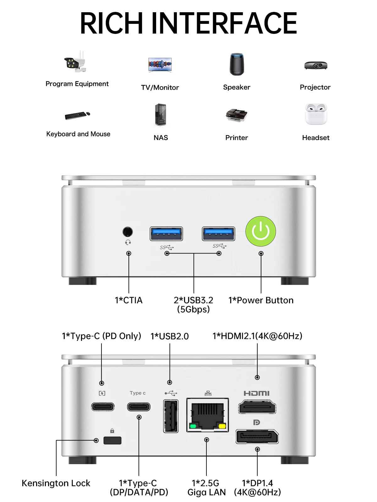 Мини-ПК GMKtec NucBox G10 AMD Ryzen ™   5 3500U 2 * DDR4 SO-DIMM 16 ГБ/32 ГБ ОЗУ 512 ГБ/1 ТБ ПЗУ Wi-Fi 5 BT 5.0