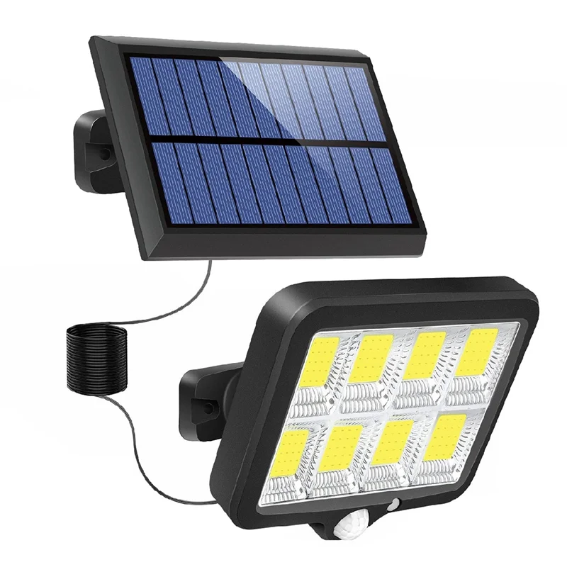 

160 COB Solar Powered Light Outdoor Motion Sensor Sunlight Waterproof Wall Lamp for Garden Garage Driveway Porch Fence