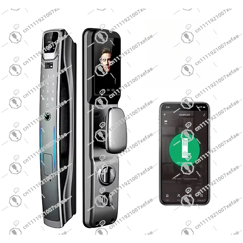 

Wifi Smart Lock 3D Face Automatic Fingerprint Recognition Stainless Steel App Control Cloud Key/Card Password