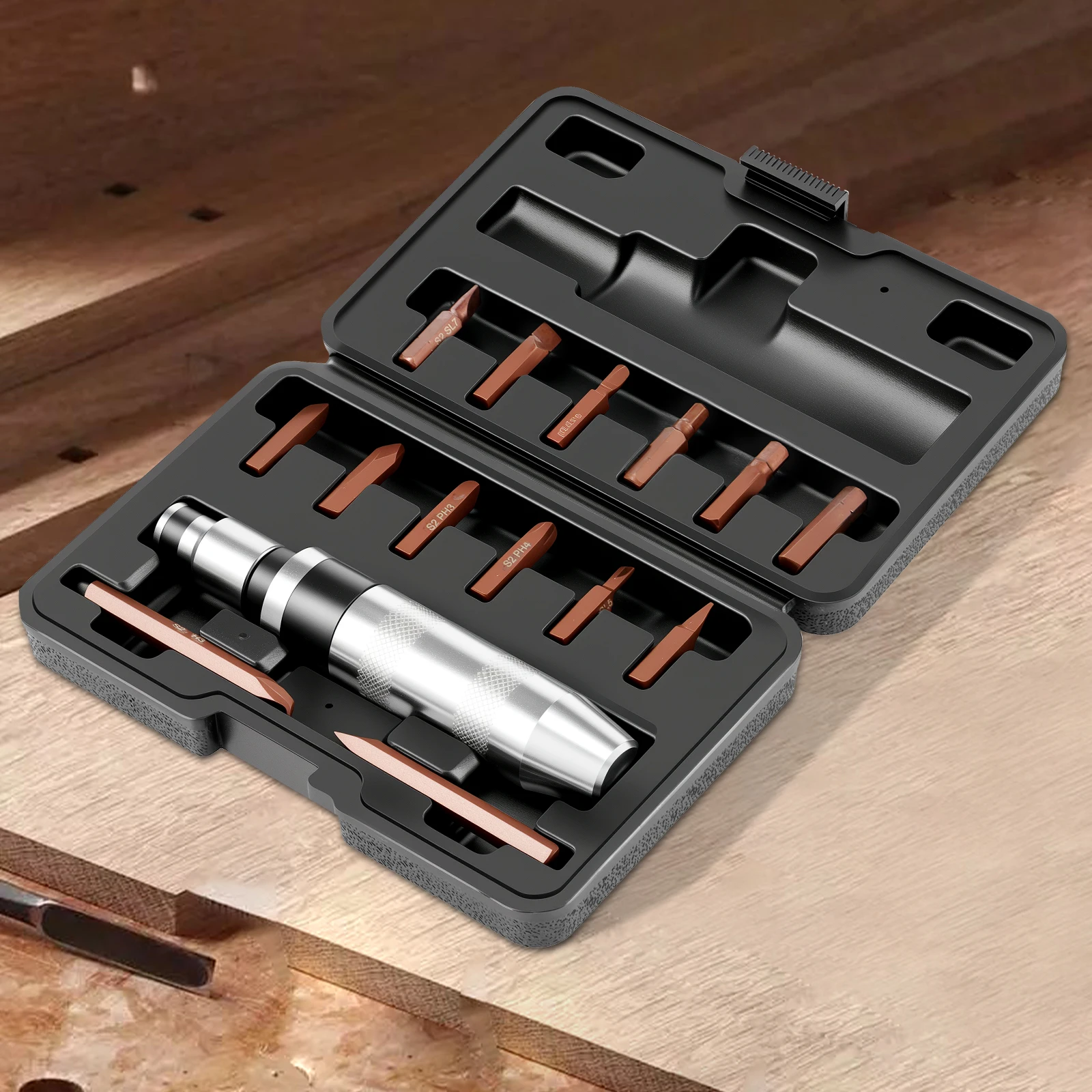 

Hand Impact Screwdriver Set Safe Manual Reversible Impact Driver Tool with Bits for Loosening Rusted Frozen Screws Hand tool