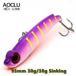 AOCLU Wobbler Super Quality Sinking VIB Vibration 95mm 30g 38g Hard Bait Fishing Lure Bass Fresh Salt Water VMC Hooks