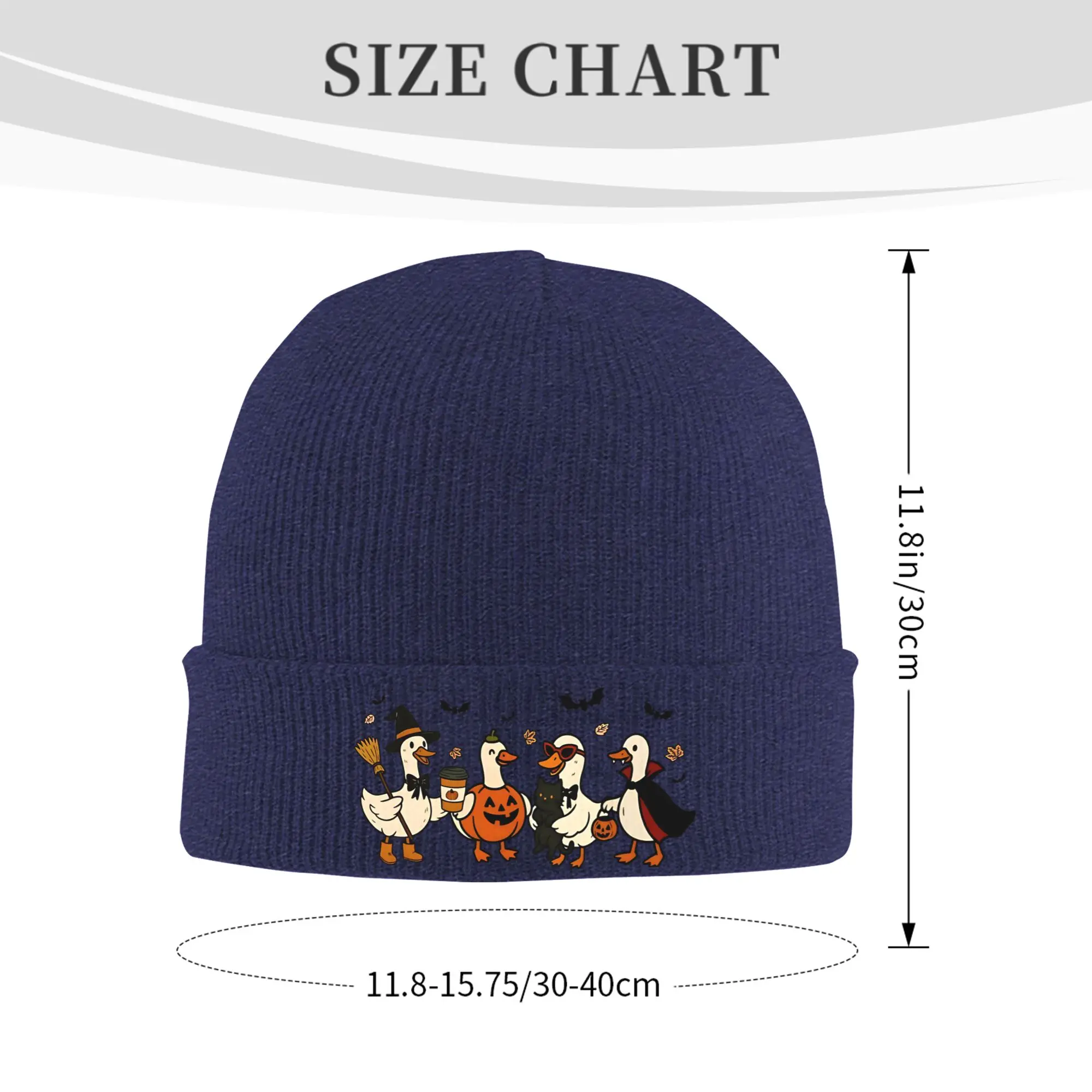 Halloween Goose Vampire Bats Hats Autumn Winter Beanies Ski  Caps Men Women Acrylic Knitted Hat