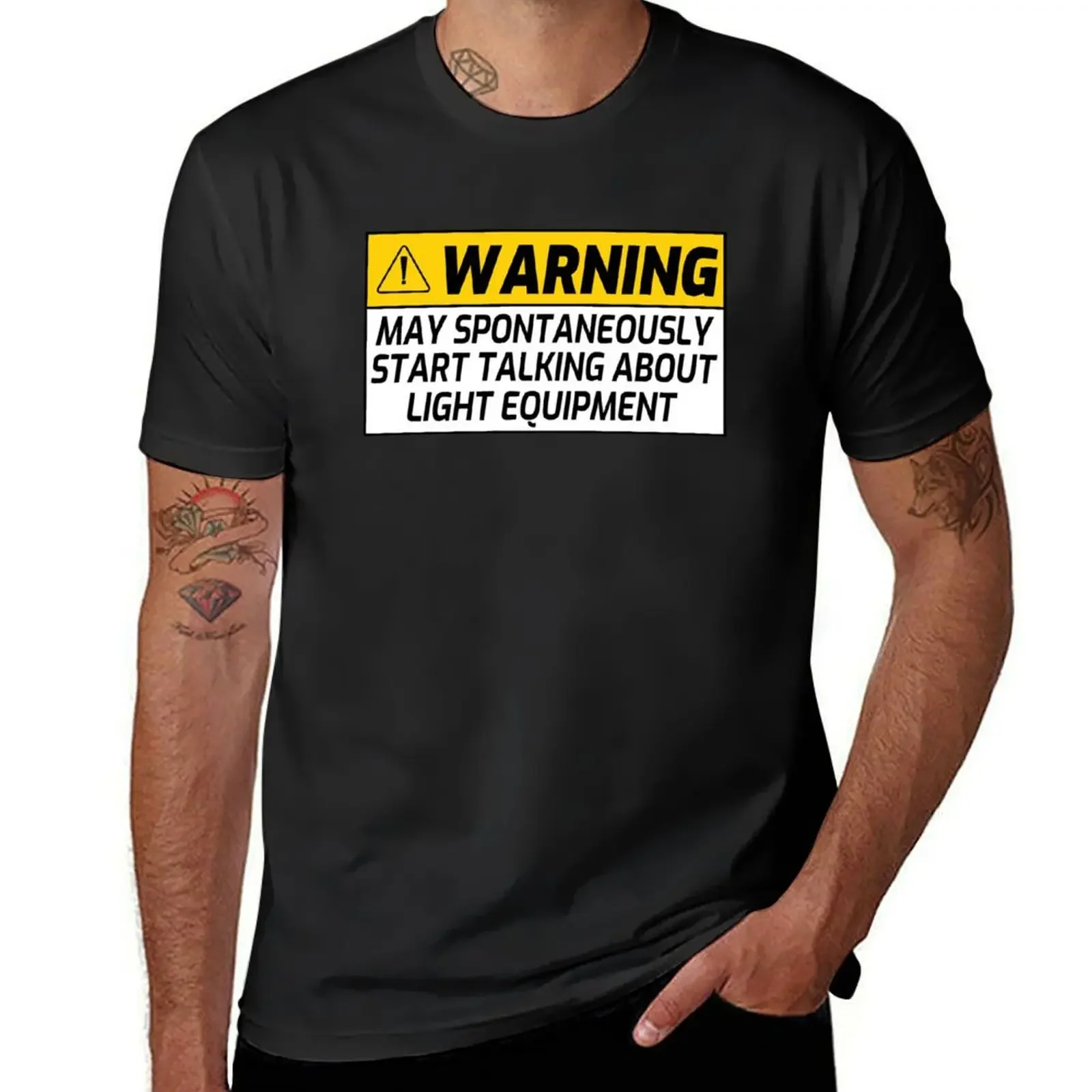 

Lighting Technician Funny Lighting Technician Warning T-Shirt anime tshirt sports fans summer top compression shirt men