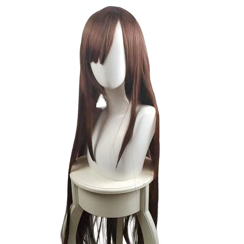 Ieiri Shoko Straight Cosplay Peruca Feminina, Cabelo Resistente ao Calor, Anime Sintético, Longo, Marrom, Festa de Halloween, Em Estoque, 80cm