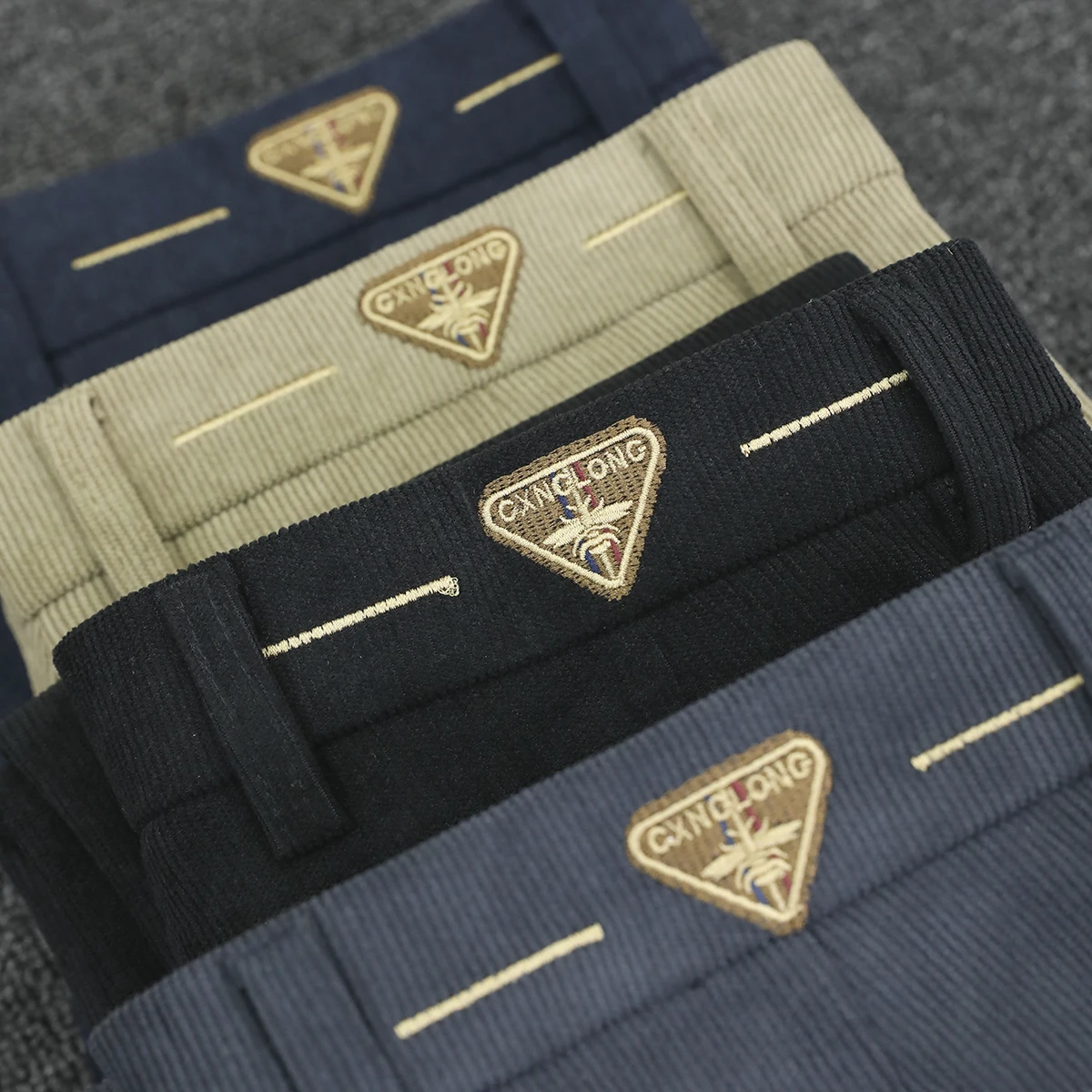 

Men's Faion Urban Sle Pure Color Corduroy Straight Leg Casual Pants Windproof Warm Autumn Winter All-Match ODM Cany