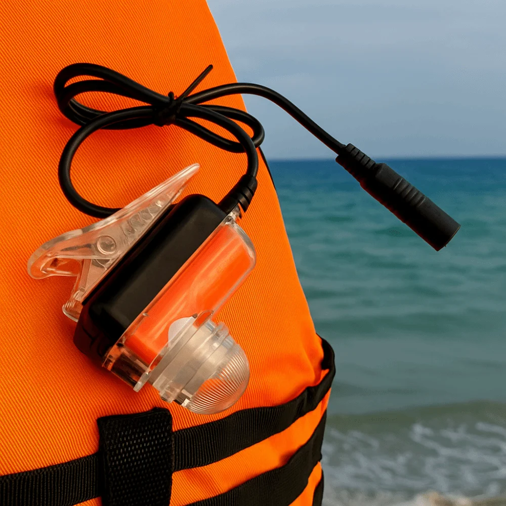 Lithium Life Vest Light Life-saving Emergency Life Jacket Light High Intensity Beam Overboard Survival Attract Light Lamp