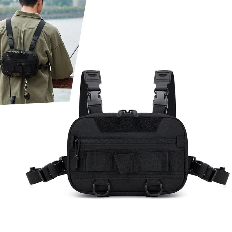 Outdoor Travel Vest Backpack Fanny Pack Fishing Chest Bag Men's Tactical Bags Waterproof Molle Nylon Climbing Camping Backpacks