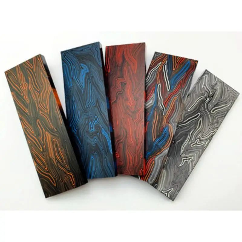 

1Piece G10 Micarta Template Board Sheet Black/Red/Orange/Blue Damascus Canvas Material for DIY Knife Handle Craft Supplies