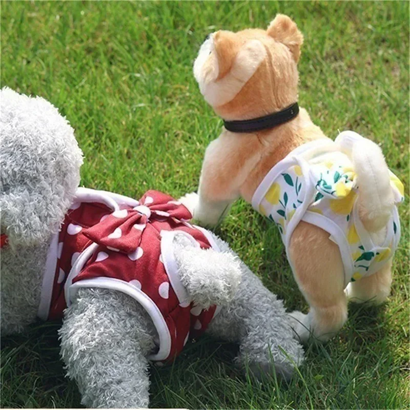 

Reusable Female Dogs Diaper Pants Sanitary Female Dog Pants Diapers for Dogs Menstruation Pet Cat Physiological Safety Pants