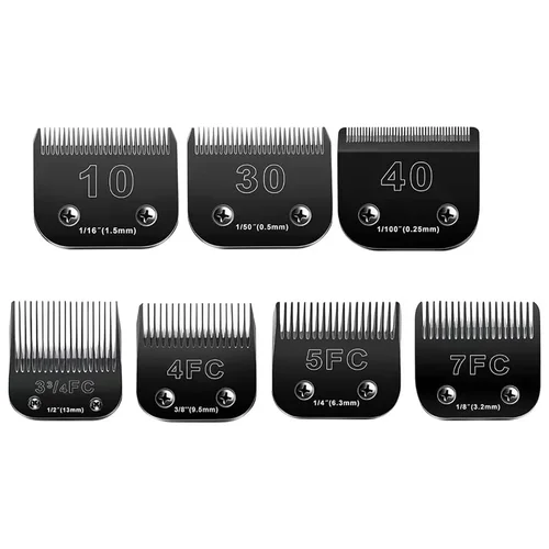 Cortadora de cuidado para perros desmontable negra, juego de cuchillas de acero inoxidable, Compatible con Andis,Oster A5,Wahl KM10 Series Clippers