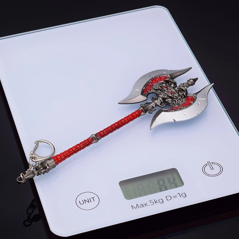 18 ซม./7.08in Hot Blooded Legend เกม Purgatory ขวานมือถือพวงกุญแจอาวุธรุ่นคอสเพลย์ Props เครื่องประดับของขวัญของเล่น