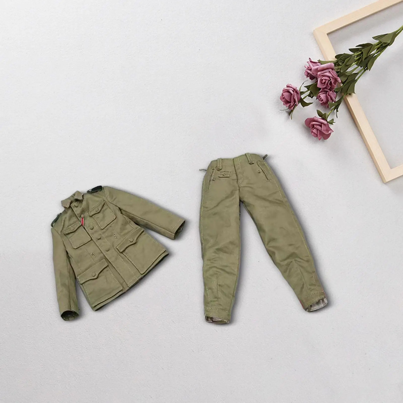 

1/6 Scale Miniature Doll Figure Jacket and Pants,Outfits,Fashion Uniform Stylish Costume for 12inch Doll Figures Dress up