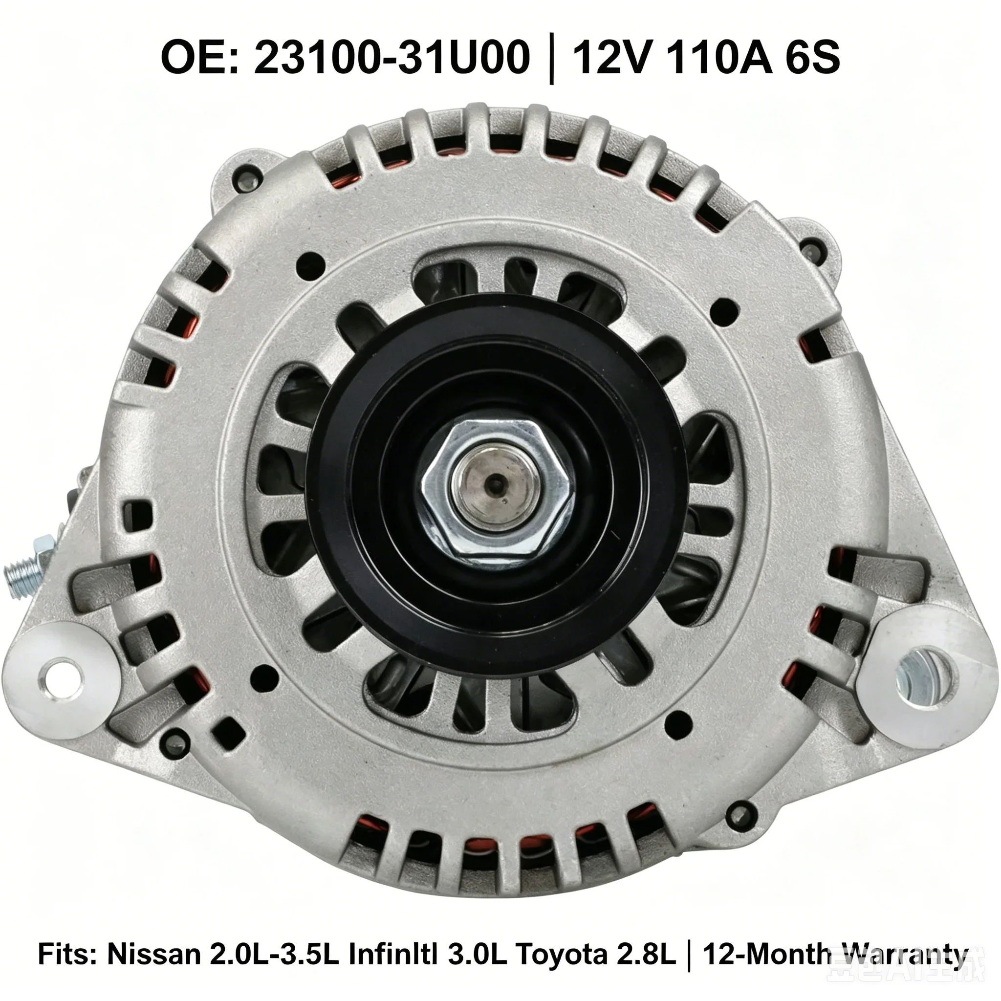 

New 100A Alternator Fits Nissan Maxima 3.0L 1998 OE 23100-31U00 LR1100-711BR 111381