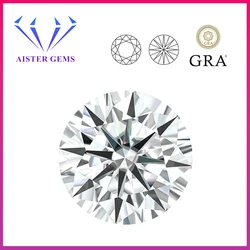 Pierre de moissanite 100% véritable avec certificat D, document 0.1-12.0ct, diamants de laboratoire, pierres précieuses adt, testeur réussi avec rapport GRA