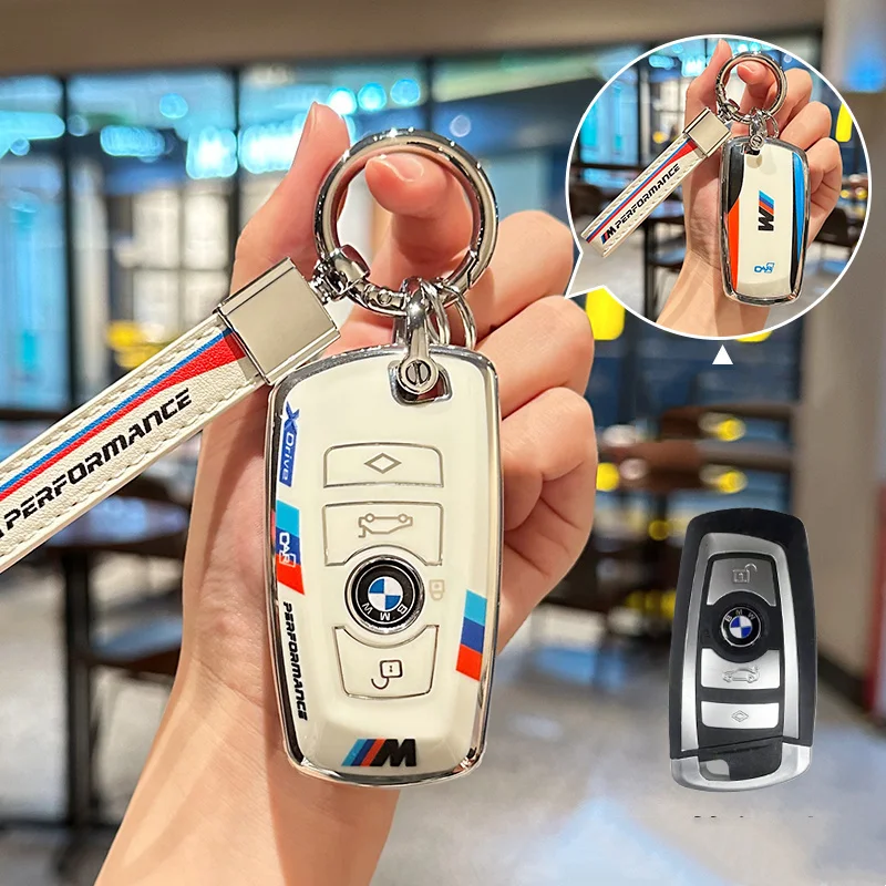 Modische TPU-Autoschlüsselhülle für BMW 530i 550i 320i 1 2 3 4 5 Serie 118i 225i M240i F20 F21 F30 F31 F25 F01 F02