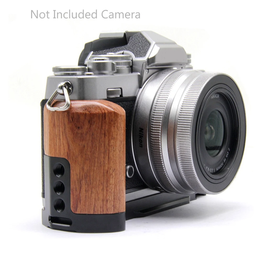 Upgraded Quick Release L Plate Wooden Side Handle Bracket Handgrip For NIKON ZFC Digital Camera Tripod Accessories