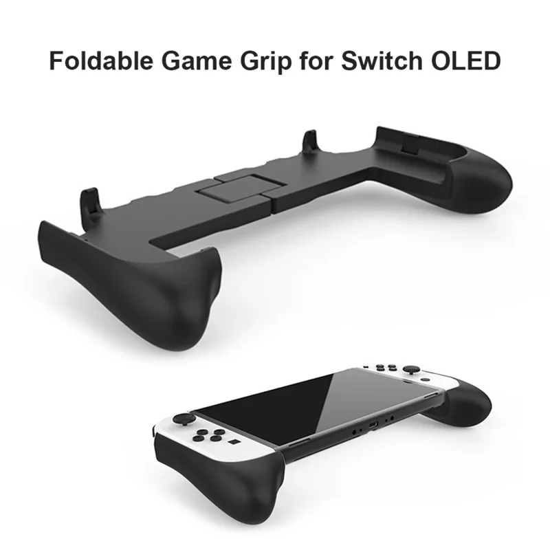 Hand Grip Stand For Nintendo Switch Oled Accessories Foldable Ergonomic Handle Bracket Holder Protective Case Shell Anti Slip