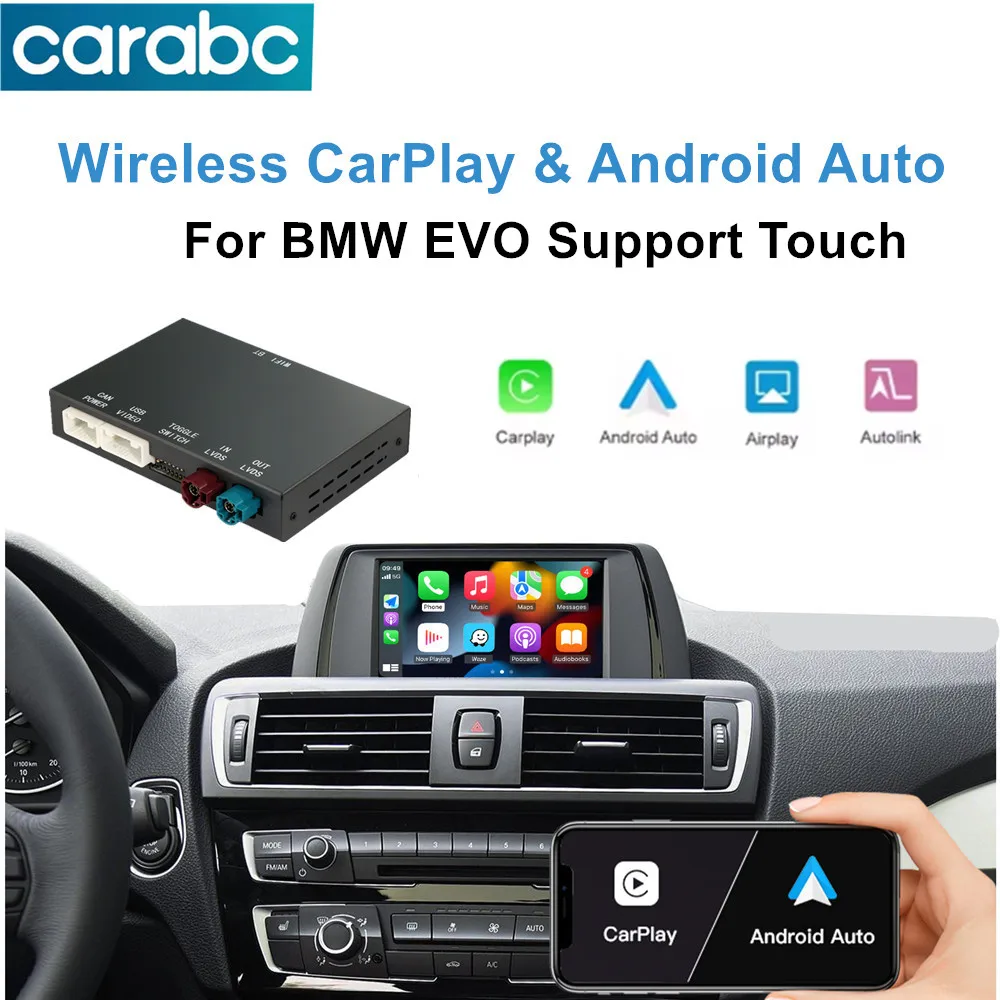 

CARABC Wireless CarPlay For BMW EVO X1 X2 X3 X4 X5 F15 F85 X6 F16 F86 G01 Android Auto Mirror Link AirPlay Carplay Support Touch