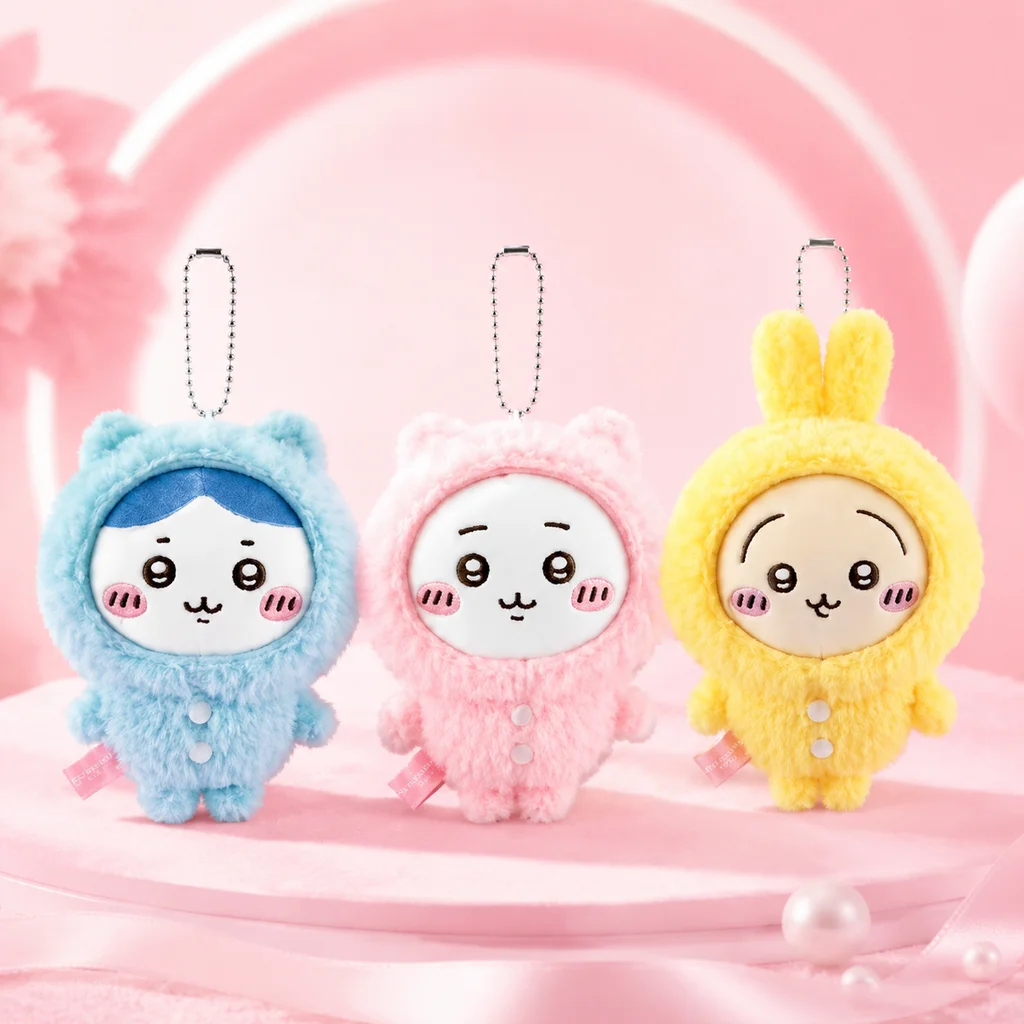 Chiikawa Usagi Hachiware Sleeping Pajama Plush Doll Keychain Charm Cute Kawaii Plush Toy Hanging Pendant Gift For Friends