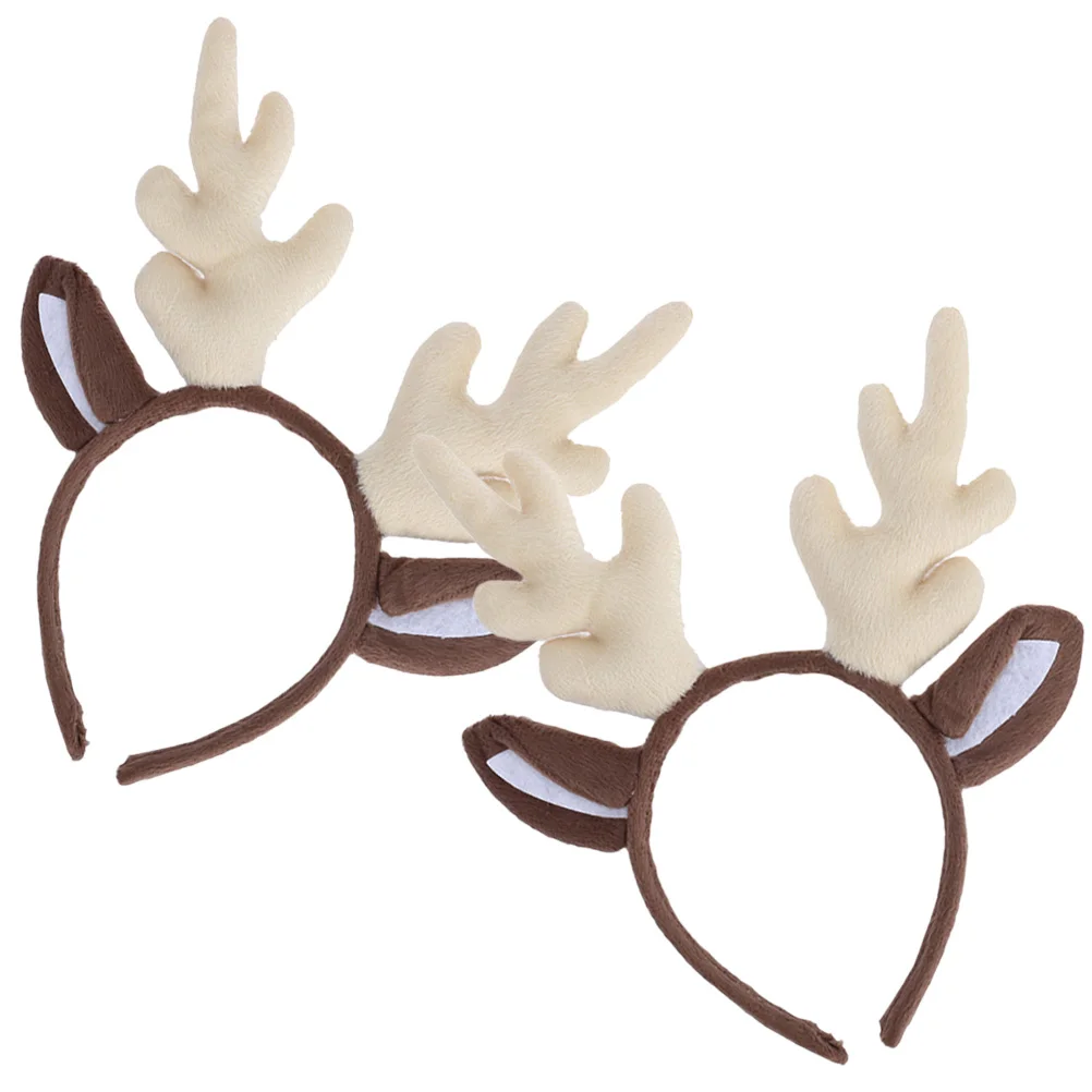 

2pcs Christmas For Women Kids Lightweight Antler Hair Accessories Skin Friendly Party Favors Christmas Party Supplies Decor