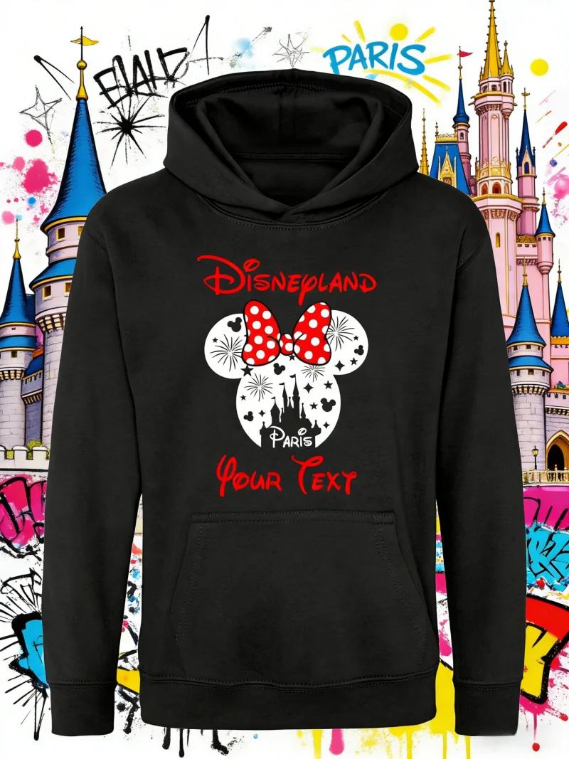 

25/26Осенне-зимняя персонализированная семейная толстовка Disneyland Group для семейного отдыха и отпуска с Микки и Минни, топ с капюшоном унисекс для взрослых