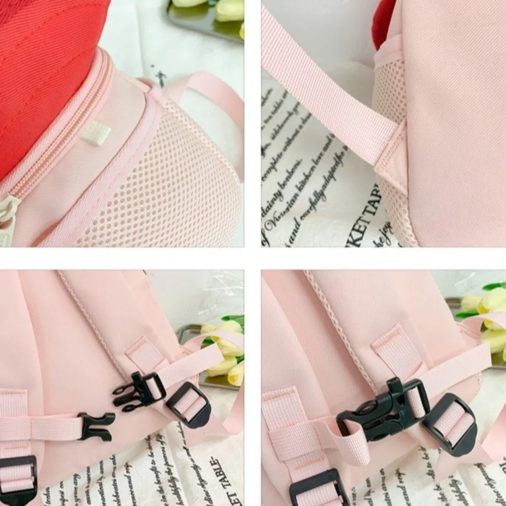 

Портативный детский рюкзак с клубникой и фруктами, большой вместительный рюкзак с героями мультфильмов, тканевый рюкзак с двойными плечами, школьная сумка для девочек