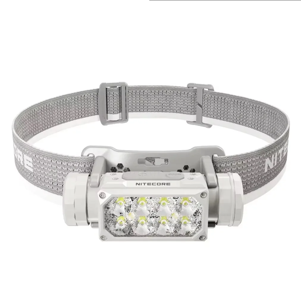 Nitecore High Power LED Headlamp Beam 2000LM Rechargeable 8 LED Headlight with 4000mAh Li-ion Battery for Hiking Camping