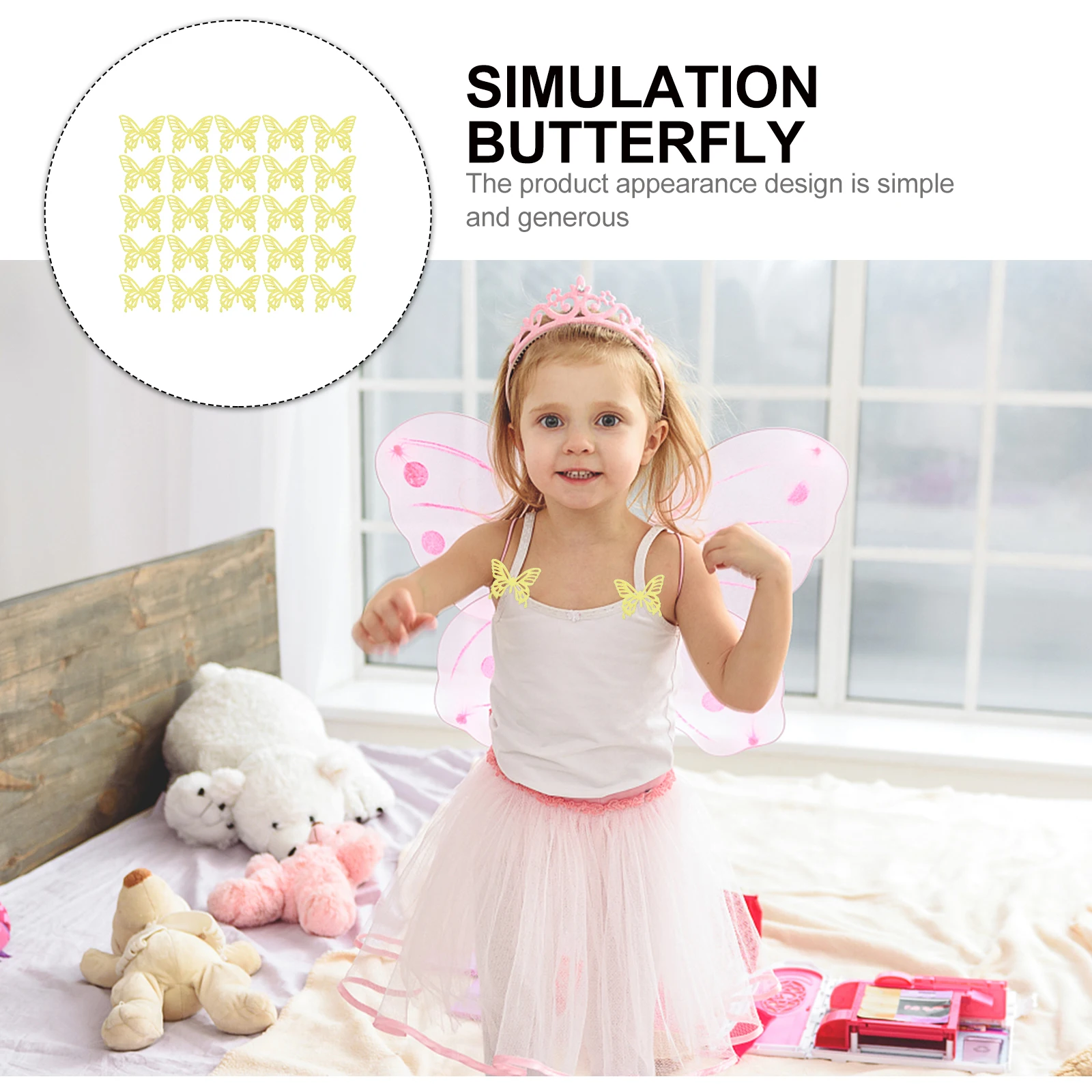 

25pcs Laser Cut Glitter Butterfly Hair Clips Decorative Patches Kids Headb s Clothes DIY Headdress Accessories Elastic B