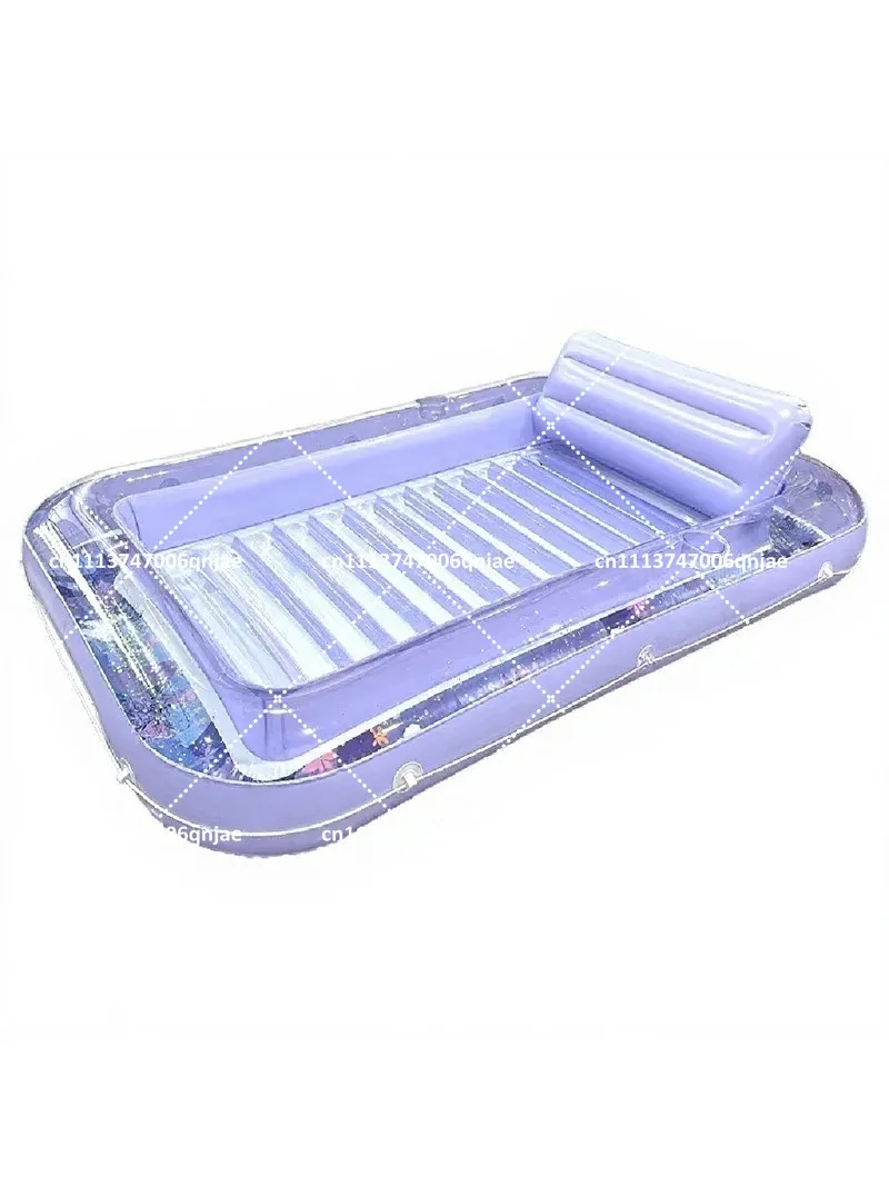 Inflatable Pool Float Water Floating Bed Sunbathing Tanning Lounge for Swimming Pool Outdoor Entertainment