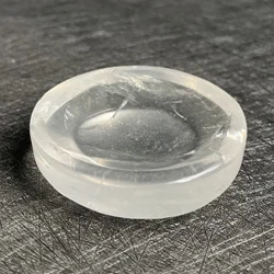 Natural Stone White Crystal Bowl Round Dish Quartz Decoration Moon Polished Rock