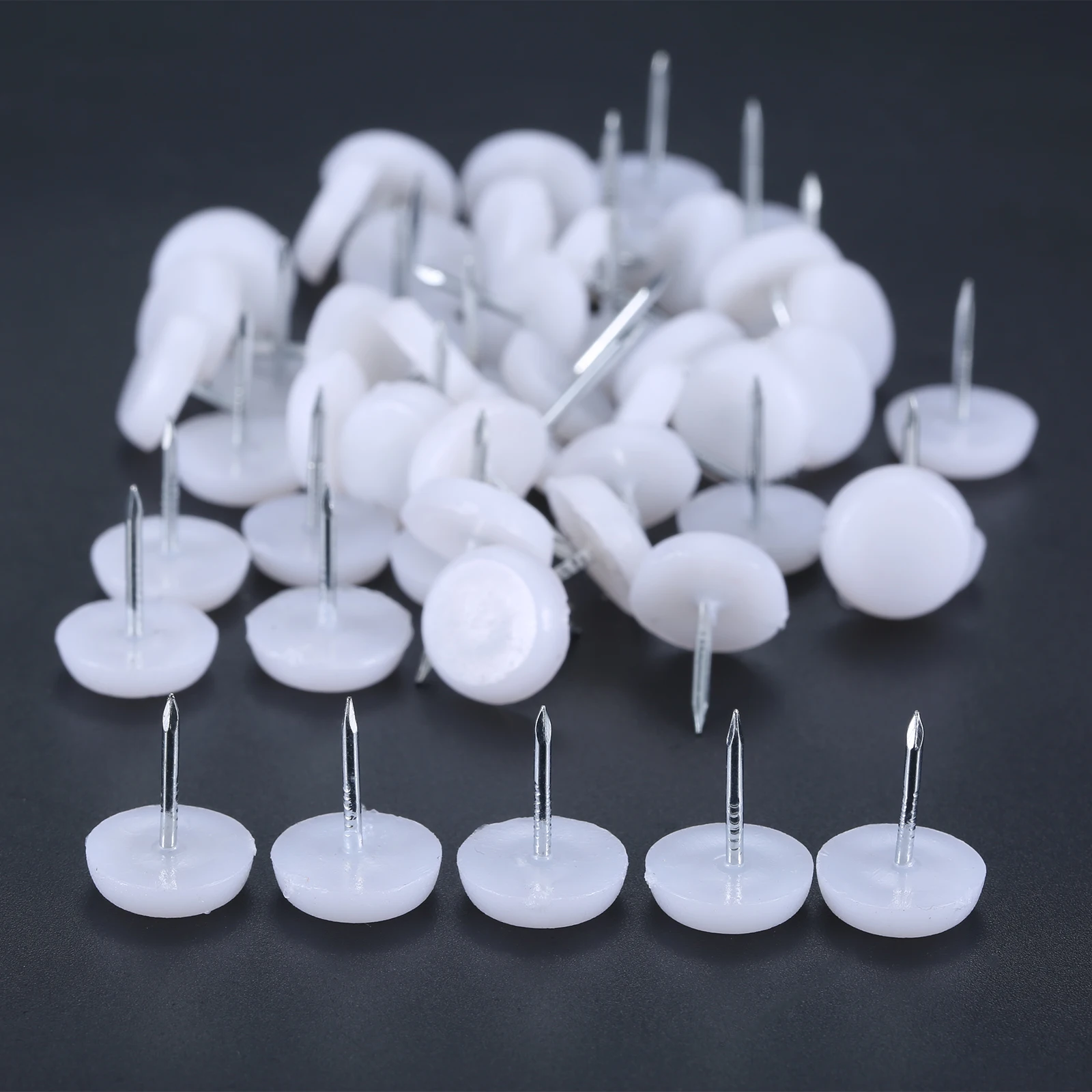 100Pc 14Mm Đồ Chân Nhựa Dán Móng Tay Ghế Bàn Chân Bảo Vệ Miếng Lót Trắng Chống Trơn Trượt Đồ Nội Thất Thảm Lau Chân chân Ghế Da
